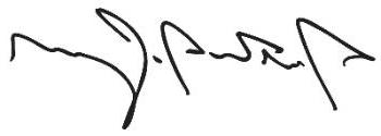 President Sanford's signature